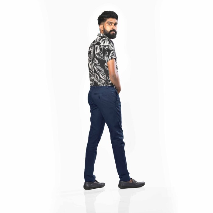 Dark Blue colour cotton trouser